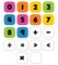Edu-Clings Silicone Center Numbers and Operations Manipulative—Grades K-3 Math Manipulatives With Numbers, Addition, Subtraction, Multiplication, Division, Equal, Greater/Less Than Symbols (30 pc)